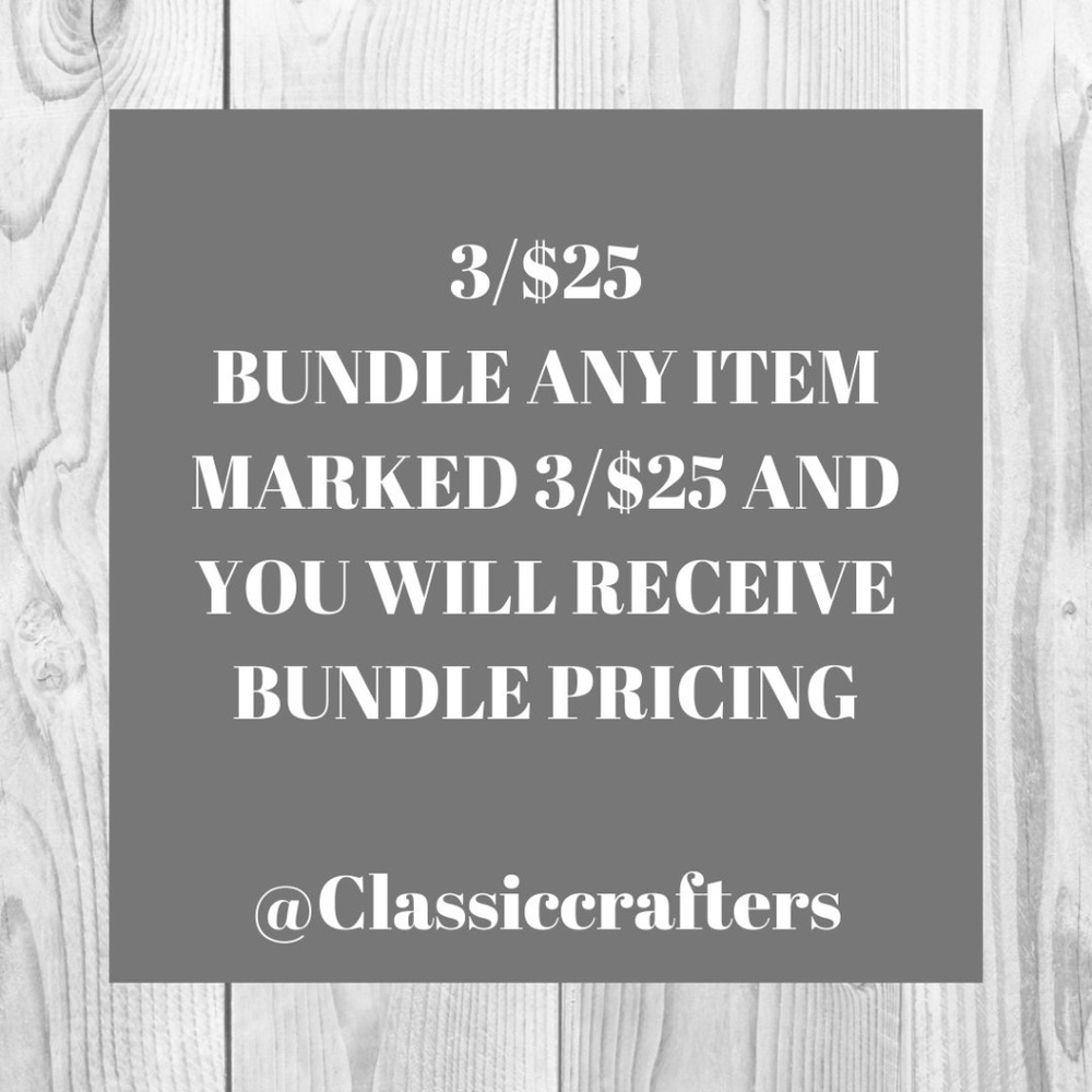 3/$25 All Items As Marked